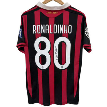 Ronaldinho Ac Milan 09-10 Football Signed Shirt