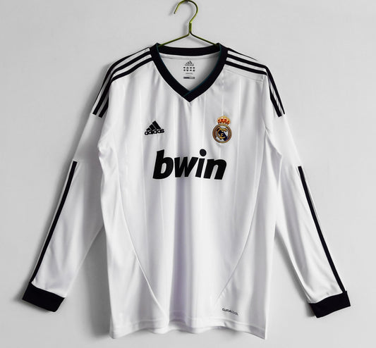Real Madrid 2012-2013 Long Sleeve Home Kit Retro