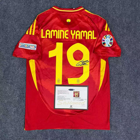 Spain "Lamine Yamal" Signed Shirt